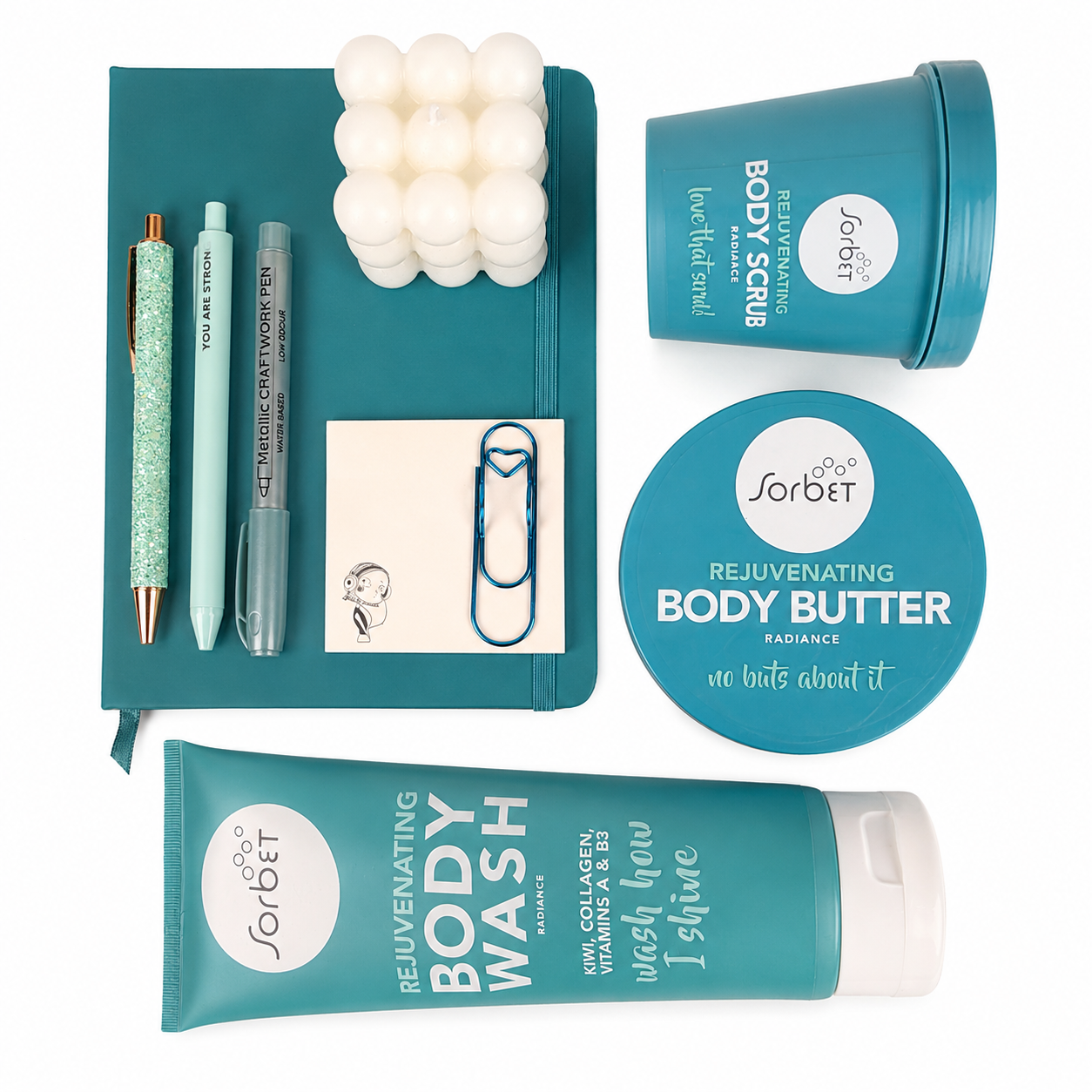 Sorbet & Stationery Gift Set - Turqouise