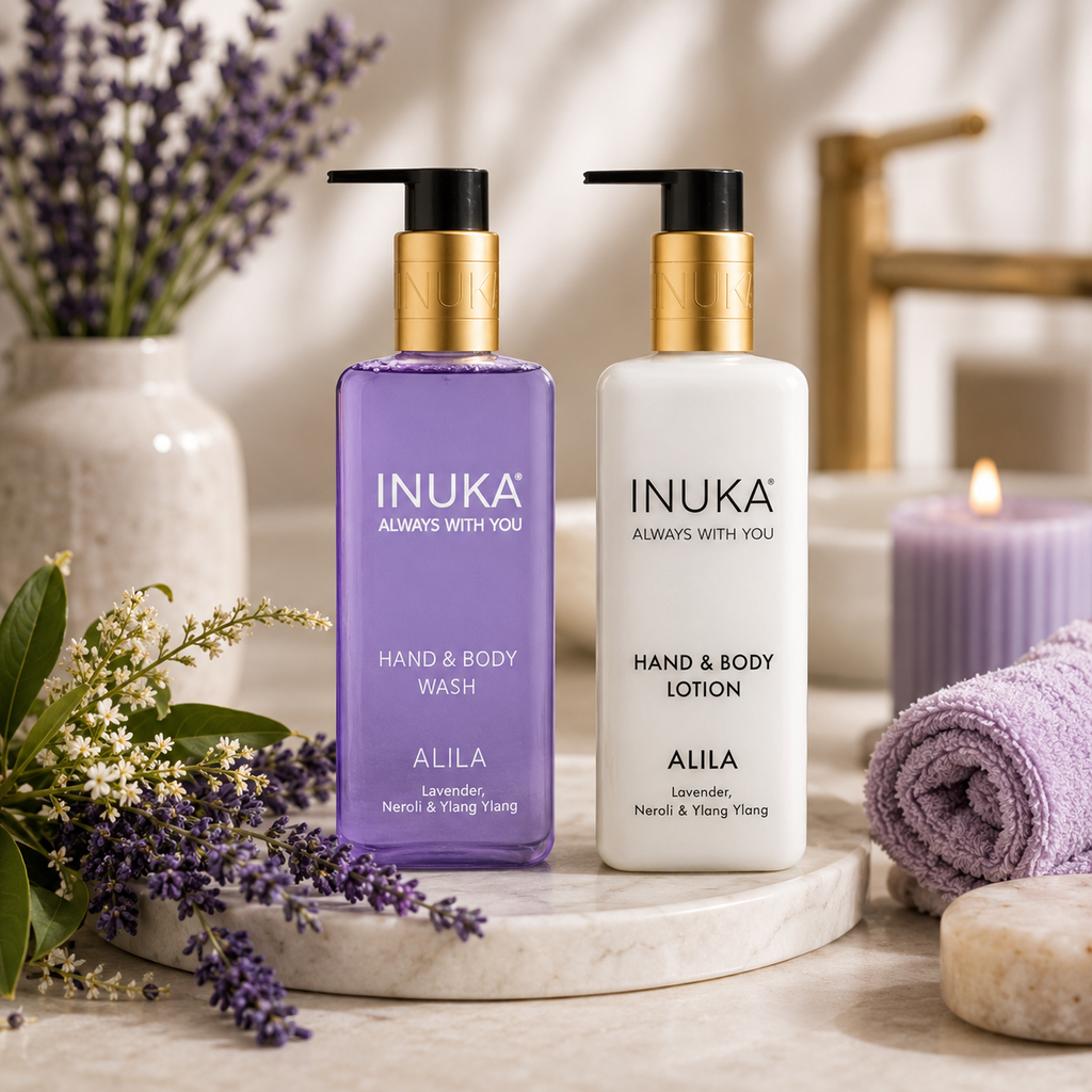 Inuka Luxury 2 x 300ml Hand & Body Wash and Lotion - Alila