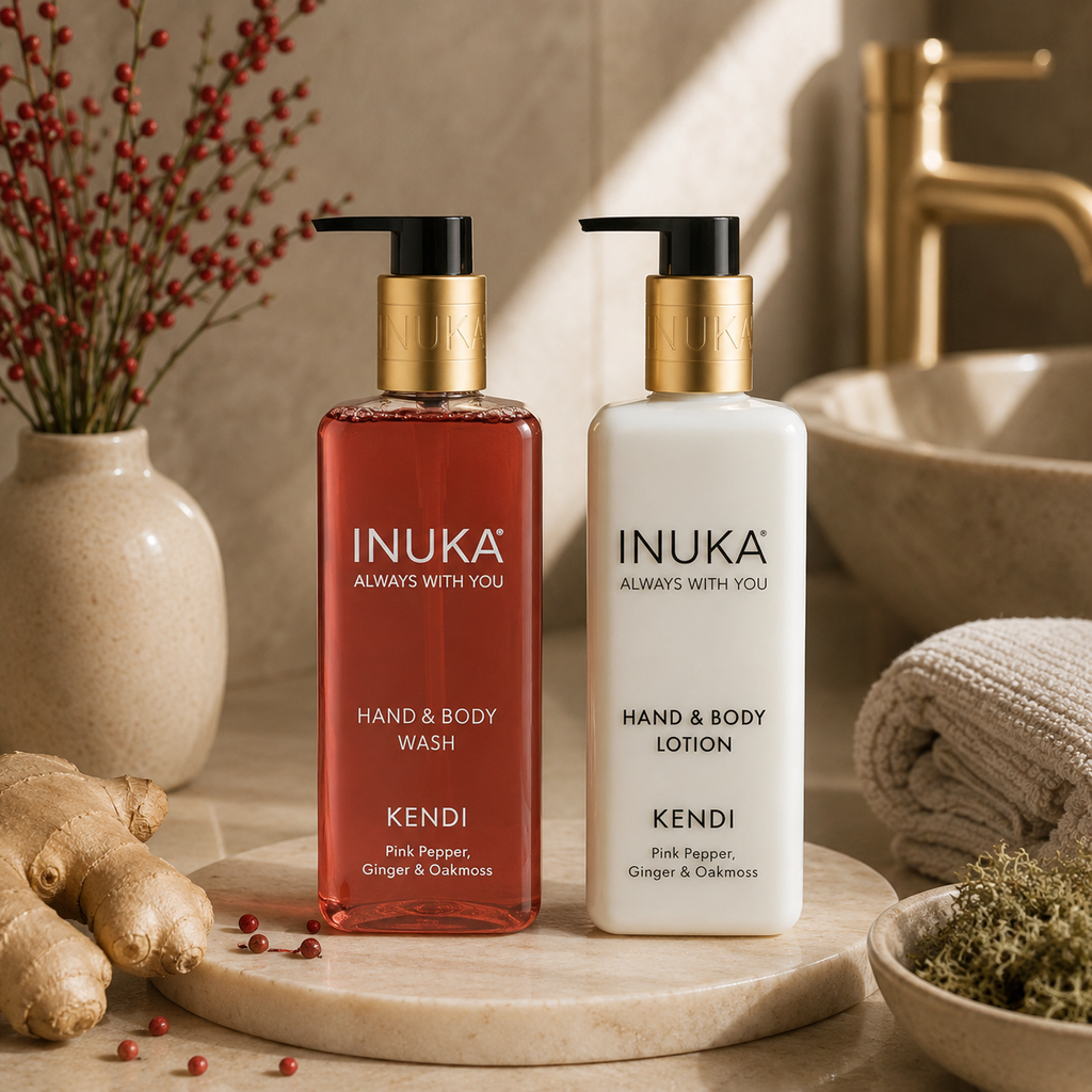 Inuka Luxury 2 x 300ml Hand & Body Wash and Lotion - Kendi