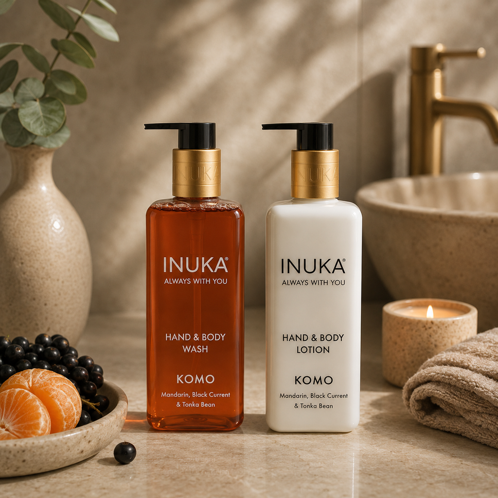 Inuka Luxury 2 x 300ml Hand & Body Wash and Lotion - Komo
