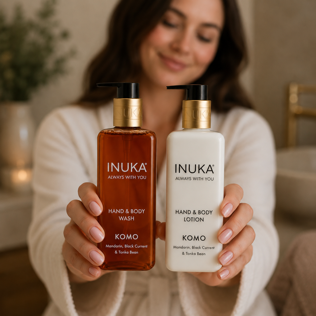 Inuka Luxury 2 x 300ml Hand & Body Wash and Lotion - Komo