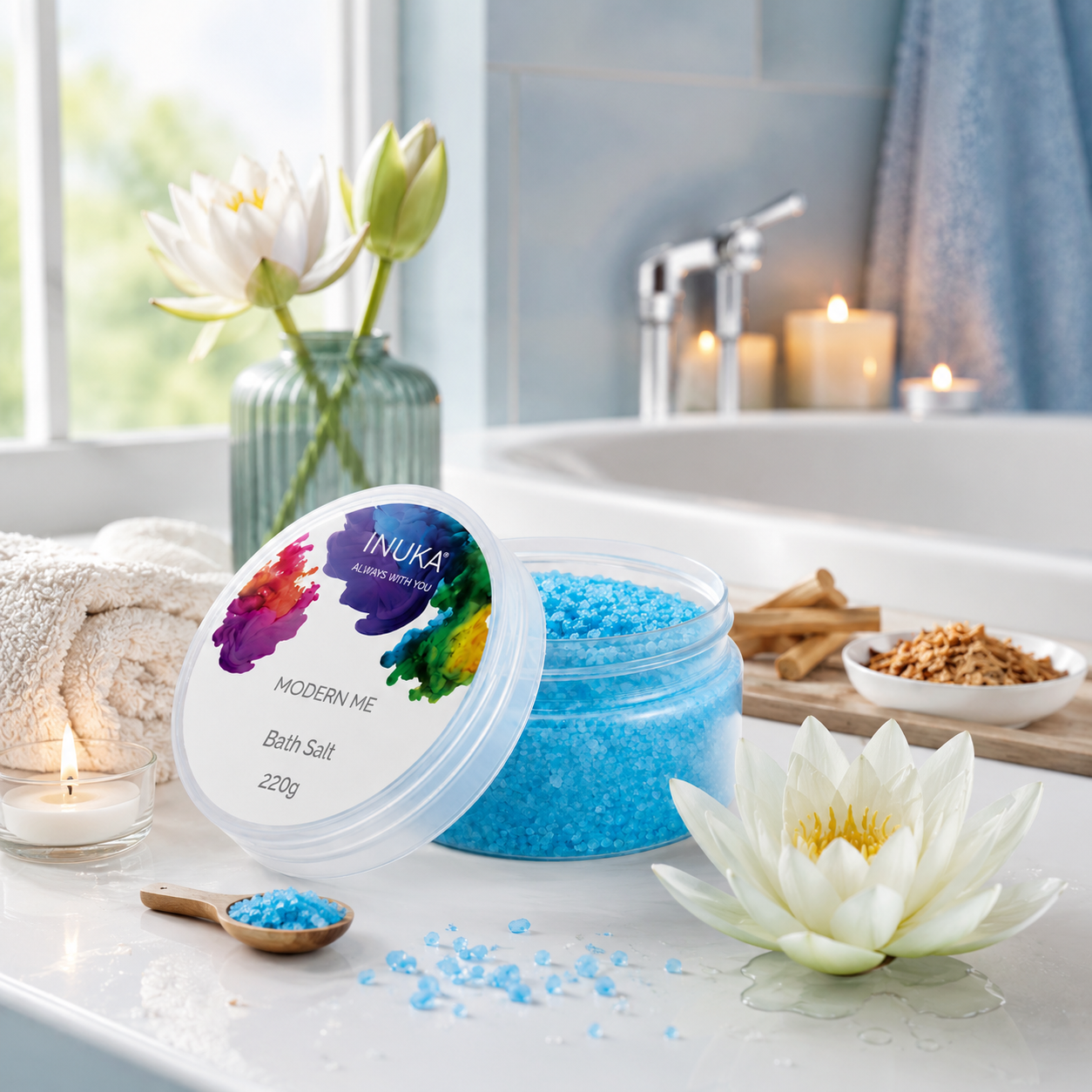 Inuka Modern Me 220g Bath Salt - Blue For Her