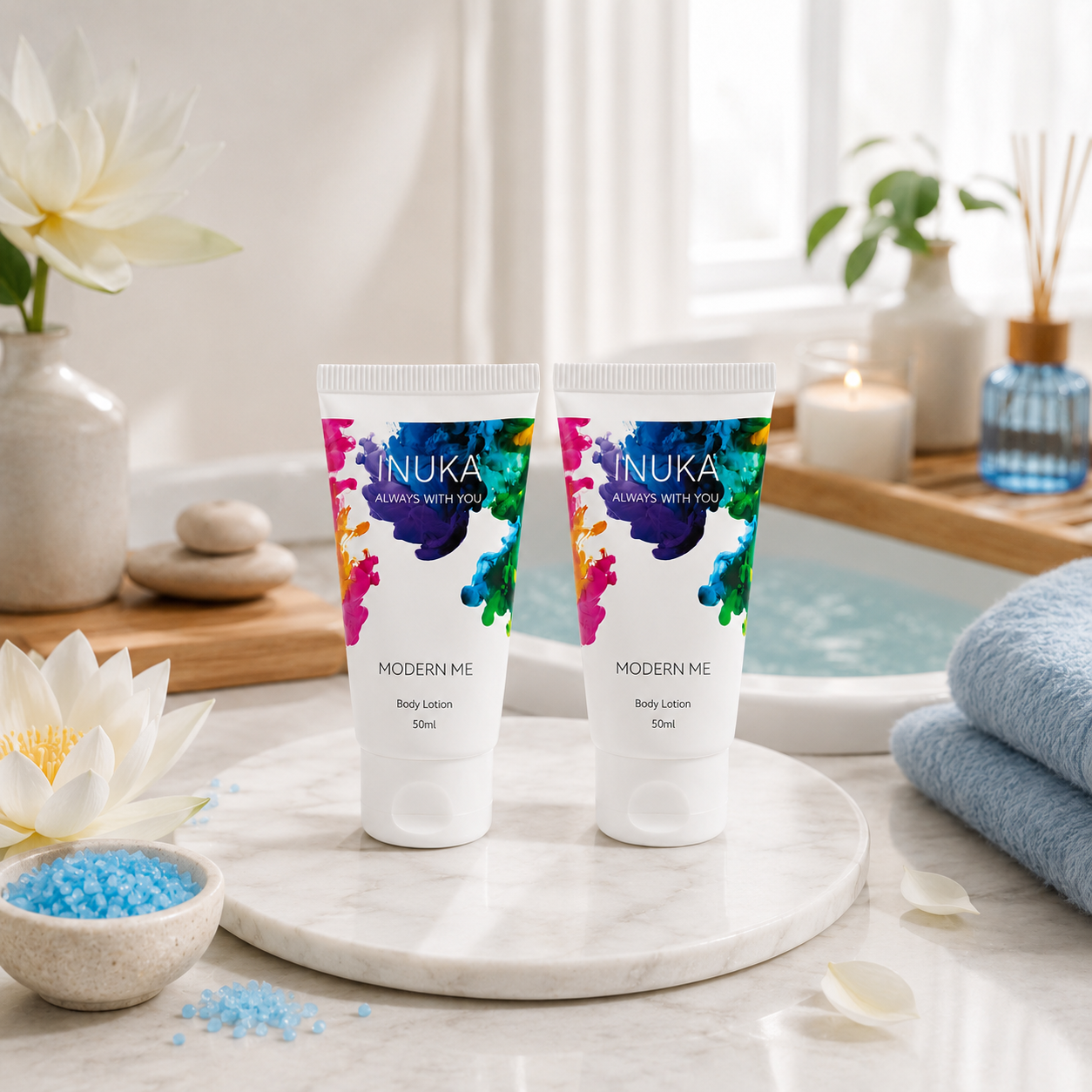 Inuka Modern Me 2 x 50ml Body Wash & Lotion - Blue For Her