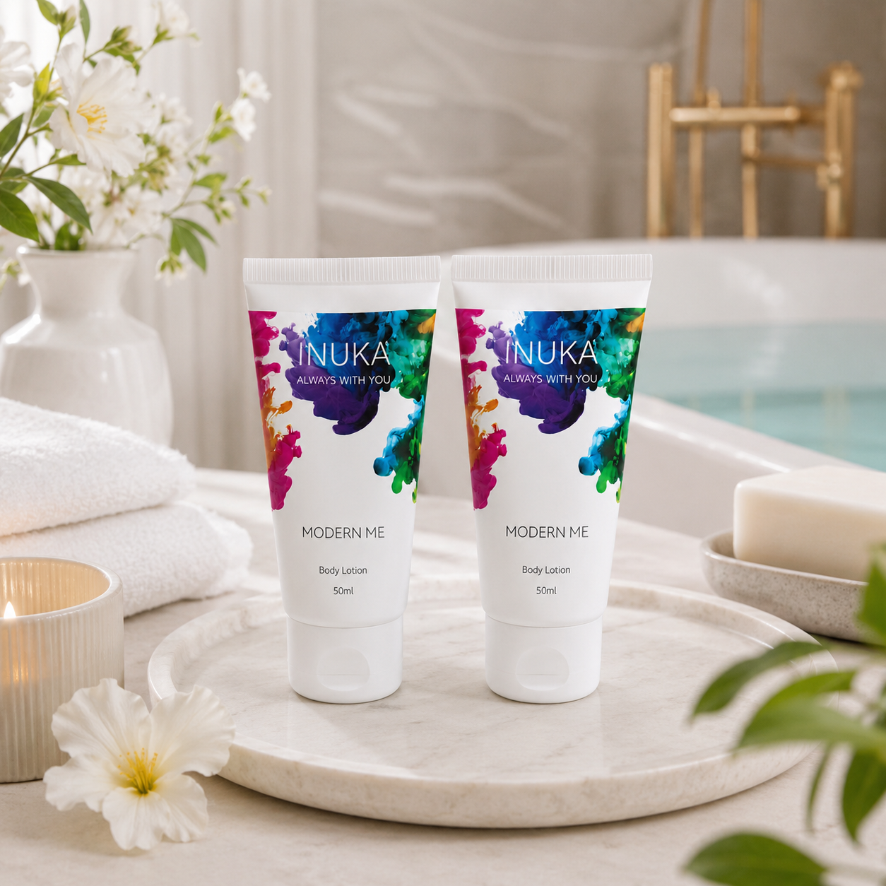 Inuka Modern Me 2 x 50ml Body Wash & Lotion - Green For Her