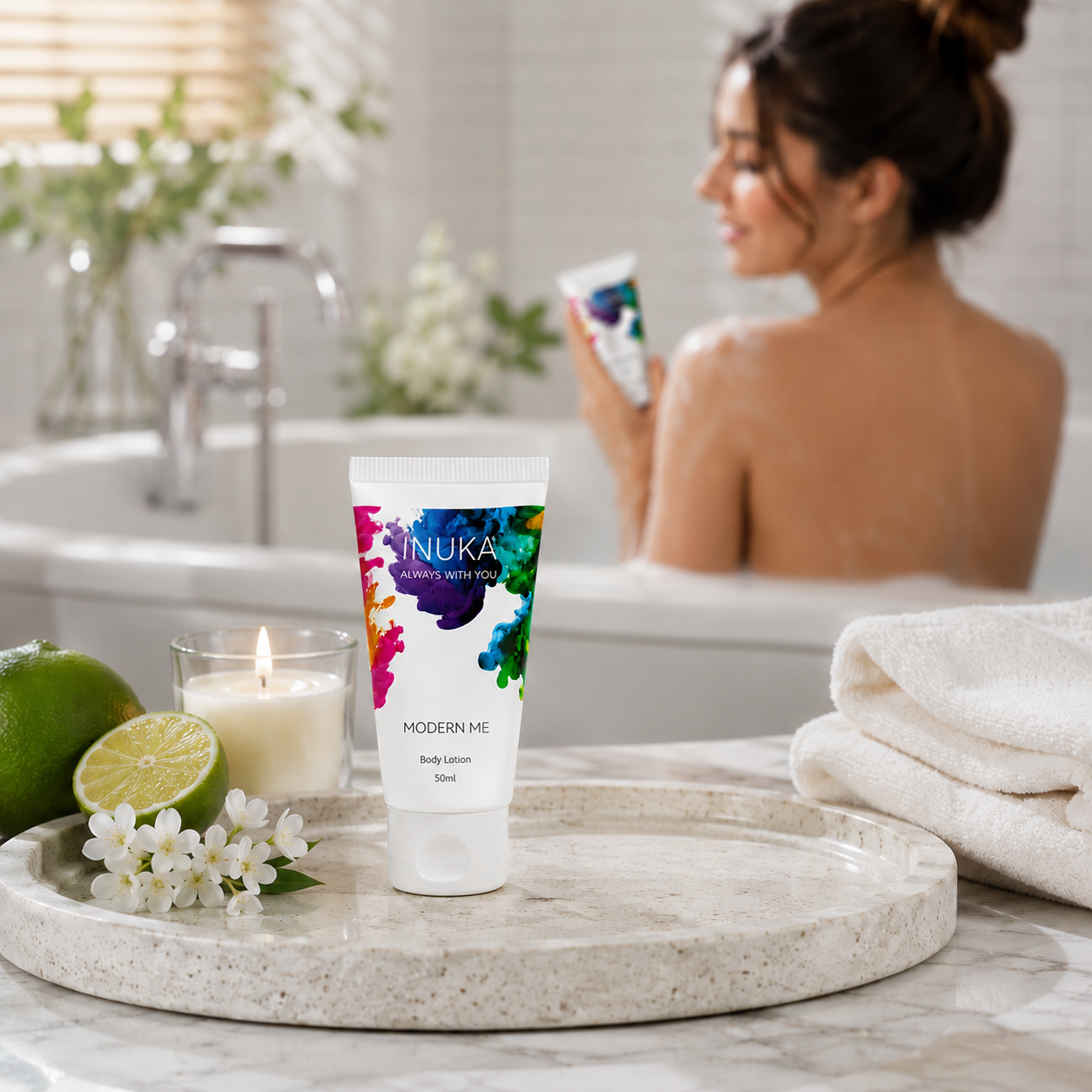 Inuka Modern Me 2 x 50ml Body Wash & Lotion - Lime For Her