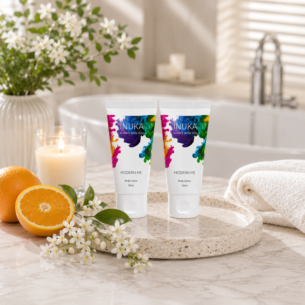 Inuka Modern Me 2 x 50ml Body Wash & Lotion - Orange For Her