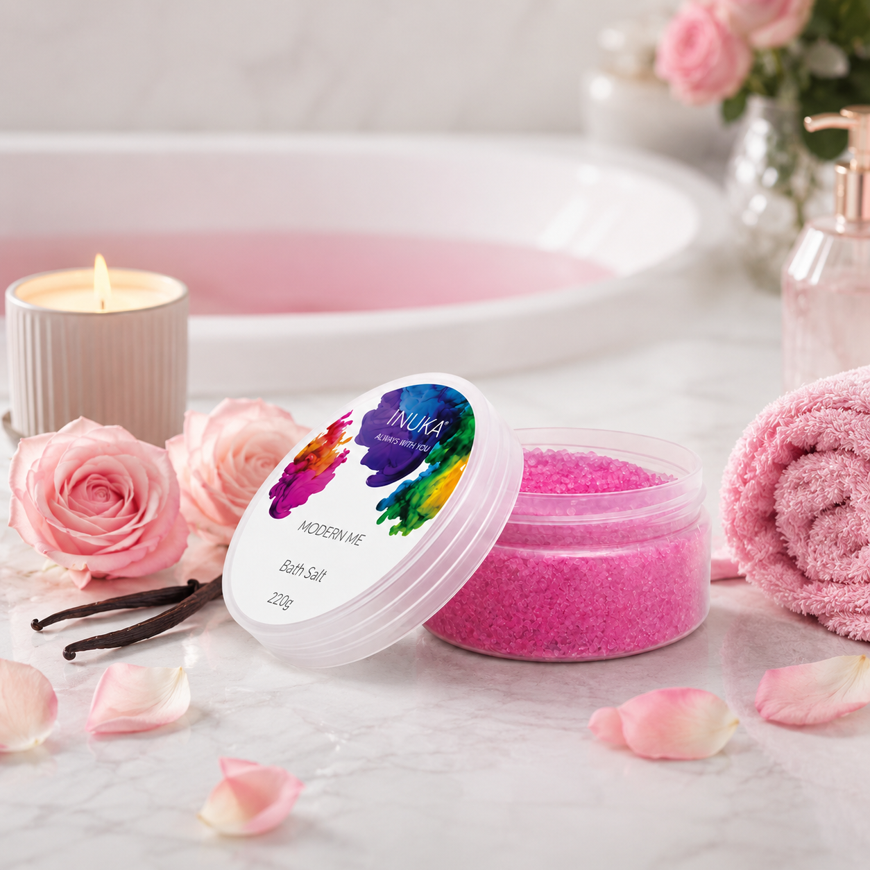 Inuka Modern Me 220g Bath Salt - Pink For Her