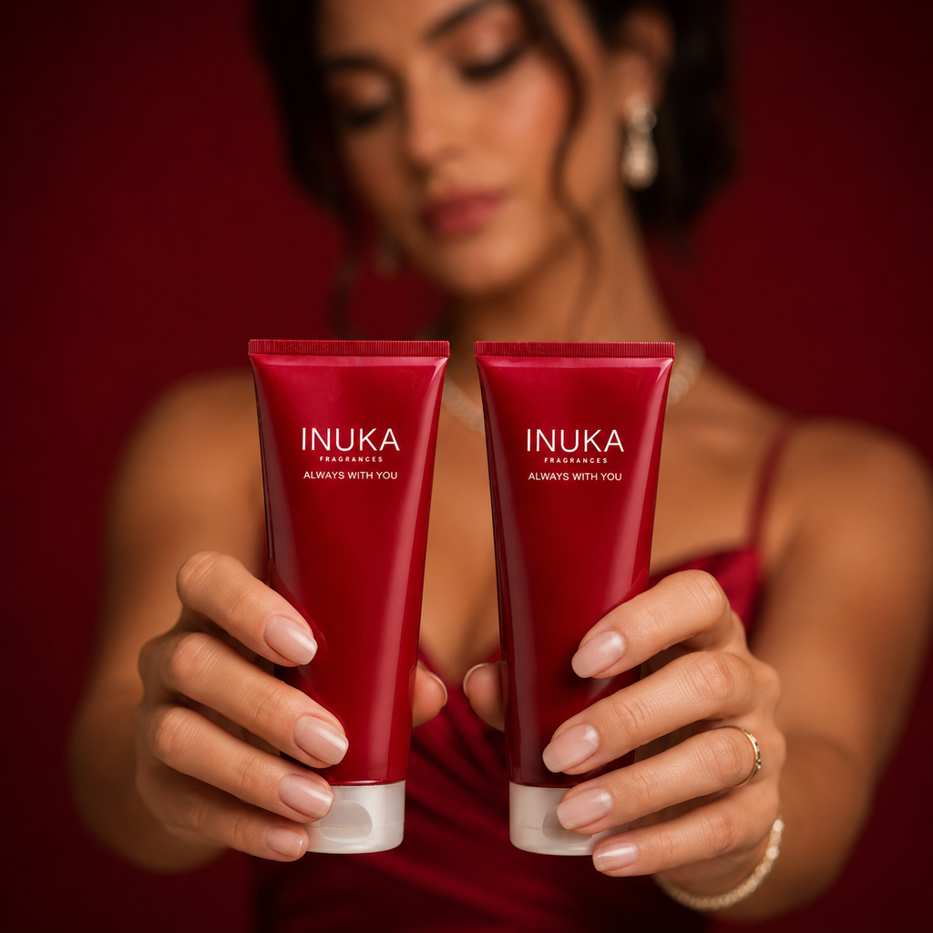 Inuka Classic Red 2 x 200ml Body Wash & Lotion - Hypnotic Poison for Her