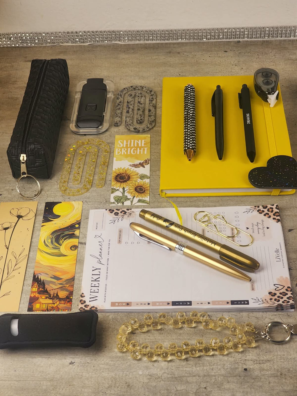 Black & Yellow Stationery Bundle