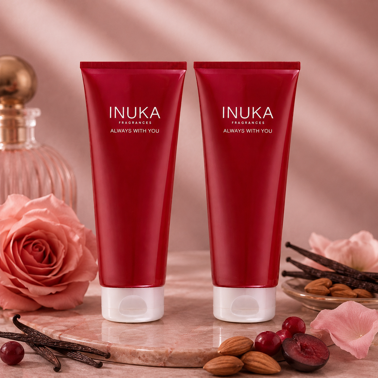 Inuka Classic Red 2 x 200ml Body Wash & Lotion - Hypnotic Poison for Her