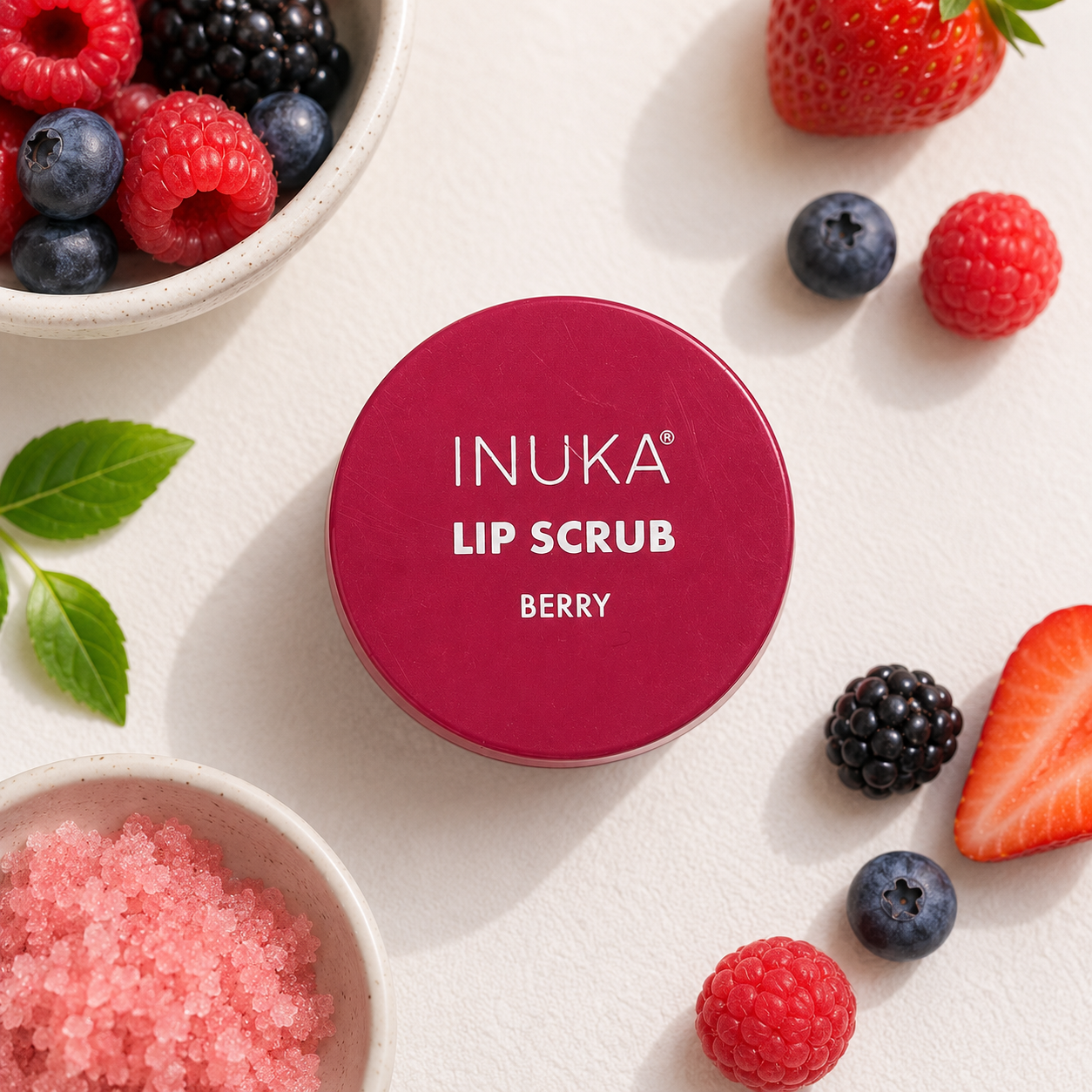 Inuka Berry Lip Scrub - 12g