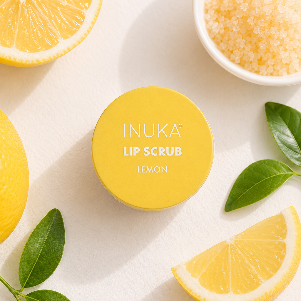 Inuka Lemon Lip Scrub - 12g