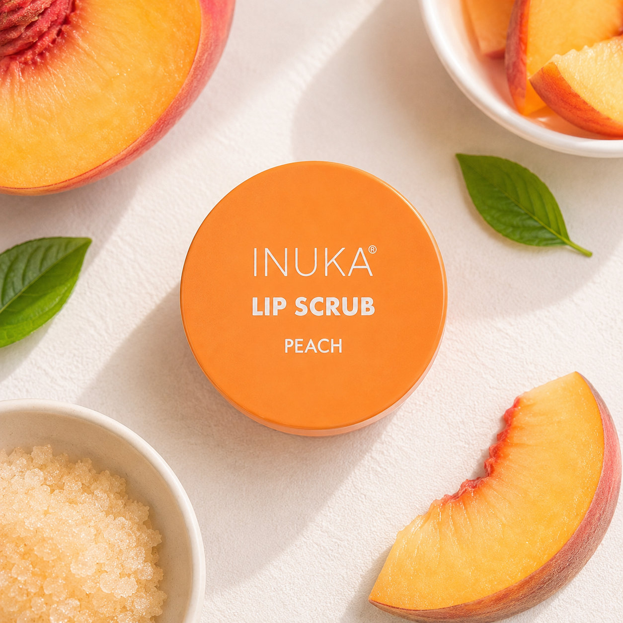 Inuka Peach Lip Scrub - 12g