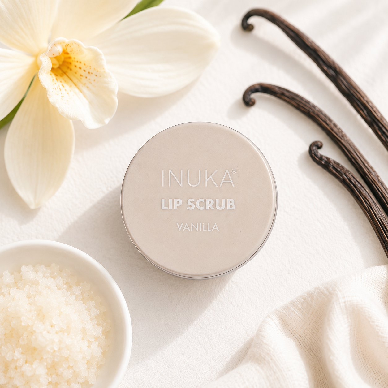 Inuka Vanilla Lip Scrub - 12g