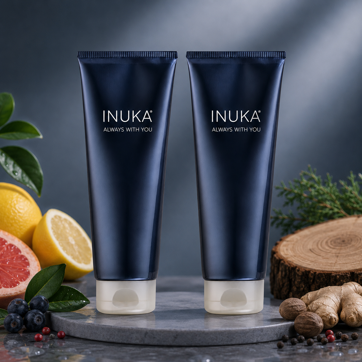 Inuka Classic Blue 2 x 200ml Body Wash & Lotion - Magnificent For Him