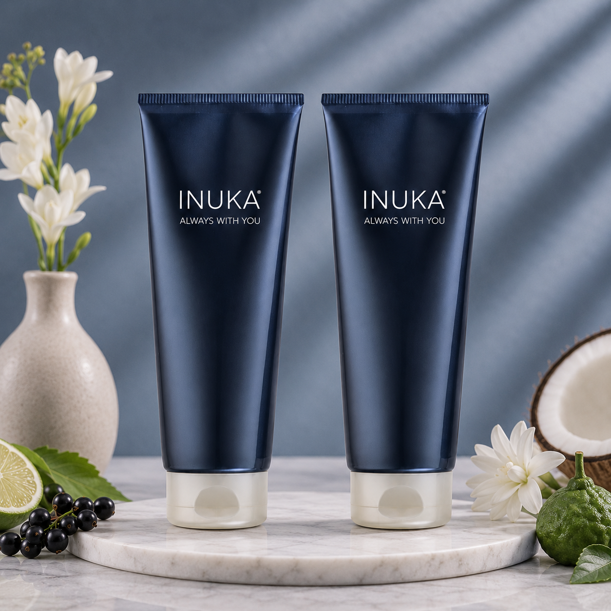 Inuka Classic Blue 2 x 200ml Body Wash & Lotion - Milan For Her