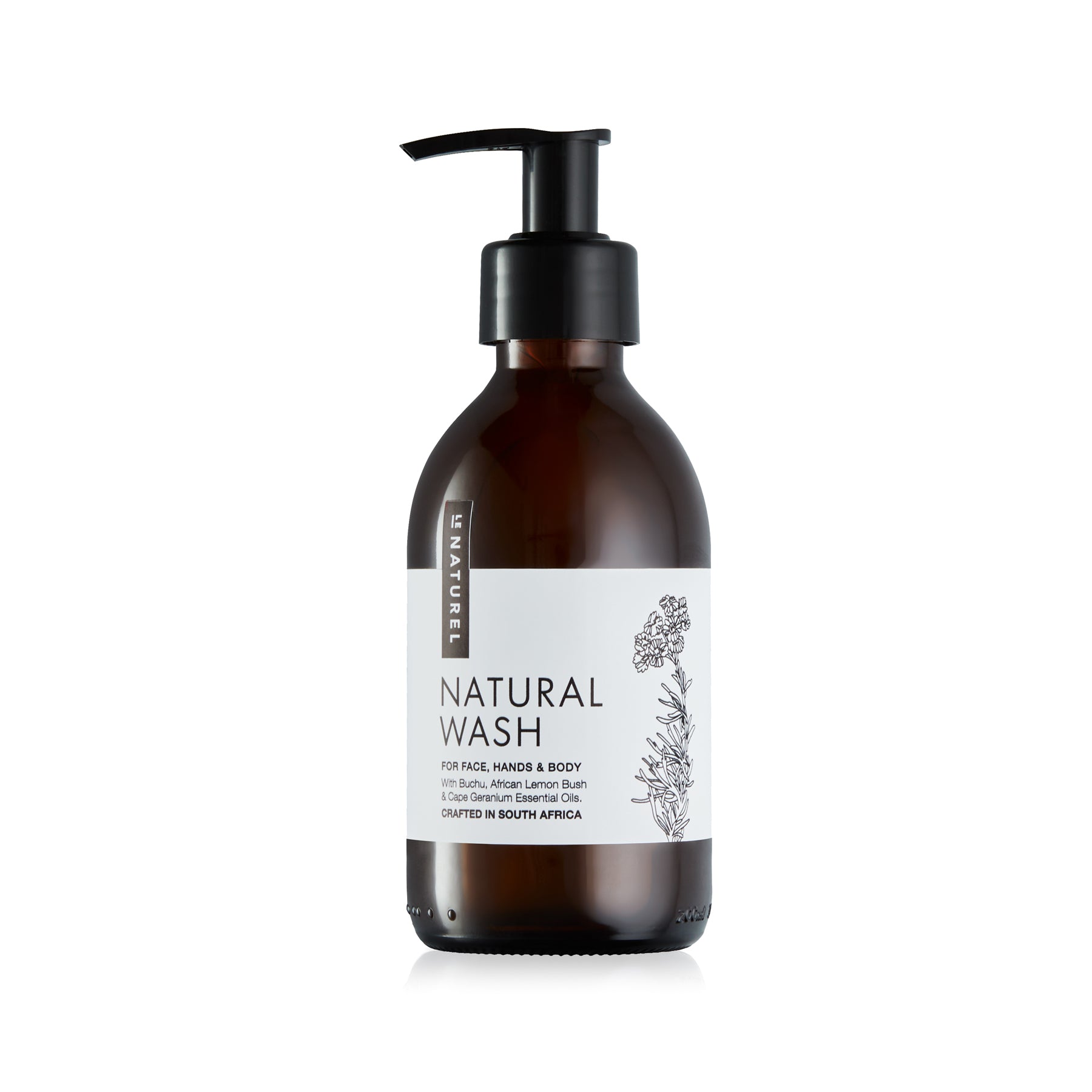 200ml Le Naturel Natural Wash for Face, Hands & Body